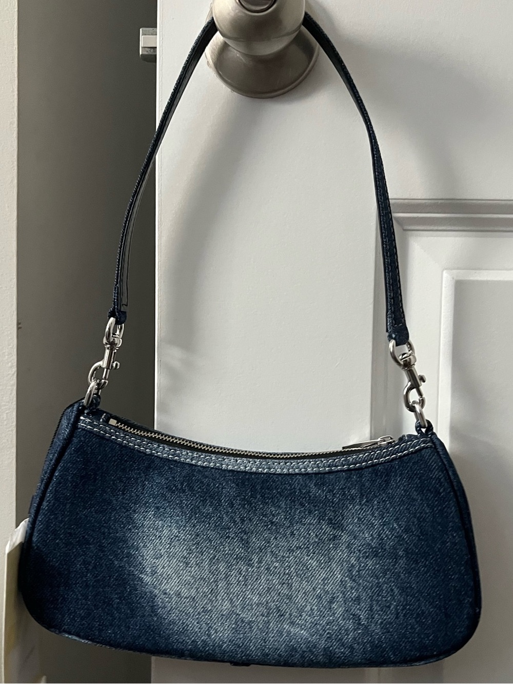 Marc Jacobs The Faded Denim Charm Shoulder Bag In Vintage Indigo NWT - Picture 3 of 3